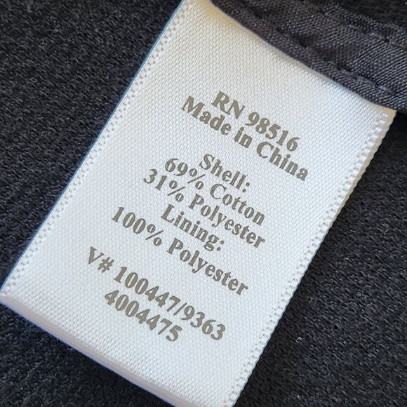 Coldwater Creek Black Cotton Moto Jacket Blazer Comfy Casual Fall Glam Edgy - Picture 10 of 11